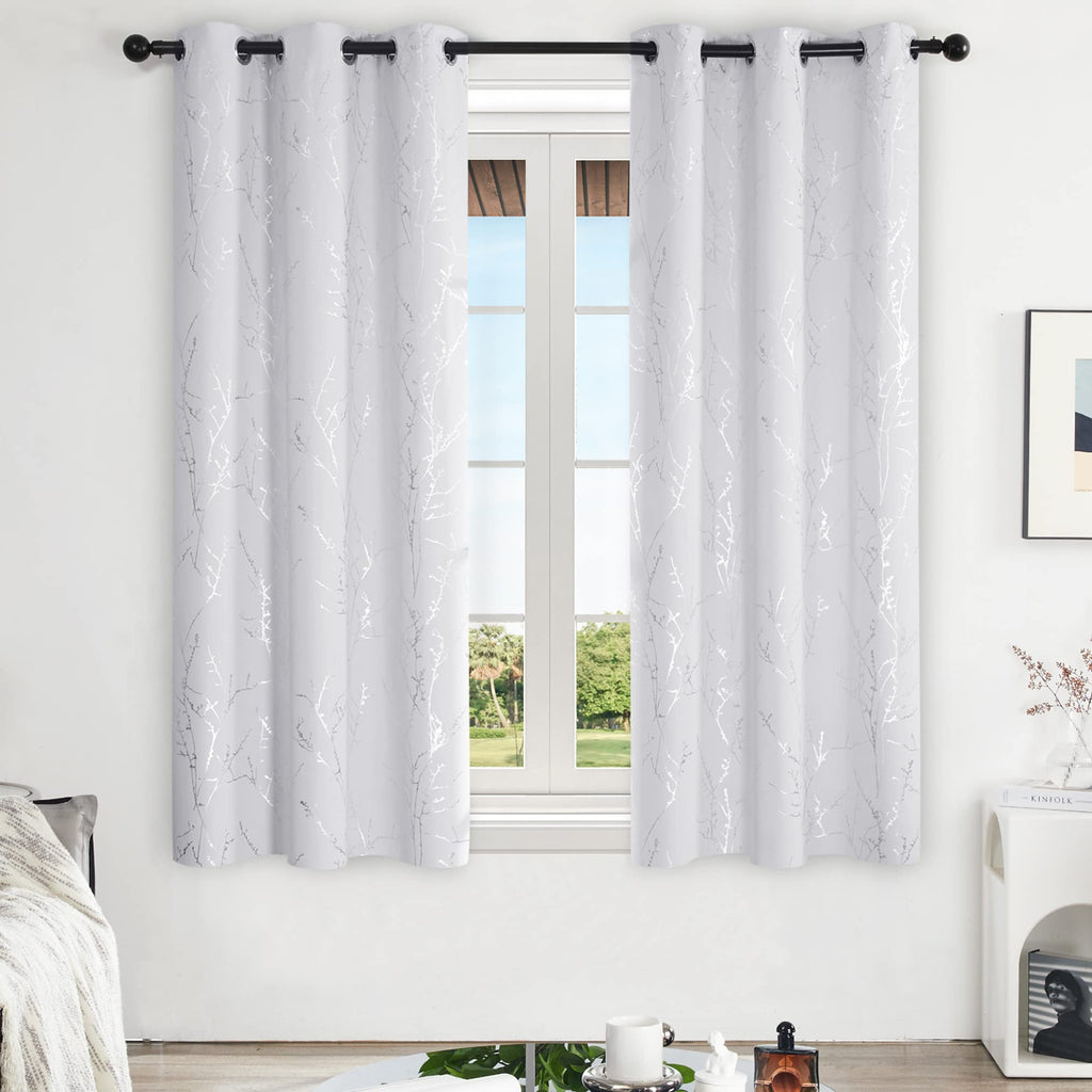 Deconovo Living Room Curtains 63 Inches Long, Blackout Curtains for Bedroom