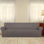 PureFit Super Stretch 4 Seater Sofa Slipcover – Spandex Non Slip Soft Couch Sofa Cover, Washable Furniture Protector with Non Skid Foam and Elastic Bottom for Kids, Pets （XX Large, Taupe）