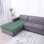 hyha Waterproof Sectional Couch Covers, Non Slip Sofa Couch Cushion Covers L Shape, Thick Stretch Jacquard Fabric, Washable Sofa Slipcovers with Elastic Bottom (1 Piece for Chaise XL, Green)