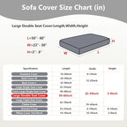 Couch Cushion Covers for Sofa Couch Covers Wear-Resistant Universal Sofa Cover Washable Stretch for Sectional Slipcovers (Texture-Light Gray,Large Double Seat Cover)
