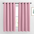 NICETOWN Blackout Curtains for Kids Room - Triple Weave Microfiber Home Thermal Insulated Solid Ring Top Blackout Panels/Drapes for Bedroom(Crystal Pink, Set of 2, 52 x 63 Inch)