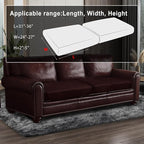 Leather Look Couch Cushion Covers Sofa Seat Slipcovers Sets Couches Furniture Protector for Sectional Armchair Loveseat Pets Kids Stretch Spandex Fabric (2 Cushion Sofa, Burgundy)