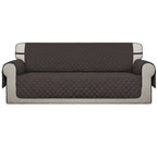 Easy-Going Reversible Oversized Couch Cover for 3 Cushion Couch Sofa Cover for Dogs Water Resistant Furniture Protector Cover with Foam Sticks for Pet (Oversized Sofa, Chocolate/Chocolate)