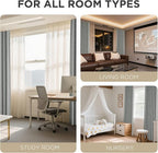 Joydeco Blackout Curtains for Bedroom - 96 Inch Long 100% Light Blocking 2 Panels Light Grey Drapes, Thermal Insulated Room Darkening Curtains, Linen Textured for Living Room, Rod Pocket & Back Tabs