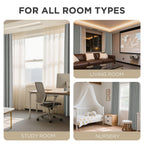 Joydeco Blackout Curtains for Bedroom - 63 Inch Long 100% Light Blocking 2 Panels Light Grey Drapes, Thermal Insulated Room Darkening Curtains, Linen Textured for Living Room, Rod Pocket & Back Tabs