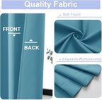 Simplebrand Ava Turquoise Blackout Curtains for Bedroom 84 Inch Length 2 Panels Set, Solid Thermal Insulated Privacy Nursery Window Treatment Curtains Blackout Drapes, W50 x L84 Inch, Turquoise