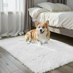 Small Rugs for Bedroom 2x3 Fluffy, Soft Fuzzy Area Rug for Living Room Dorm, Non Slip Shag Rugs for Girls Boys Bedroom, Soft Kids Carpet, Modern Home Decor Aesthetic(2 x 3, White)
