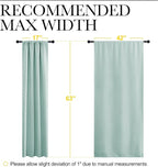 NICETOWN 2 Panels Blackout Curtains, Rod Pocket Thermal Insulated Curtains for Bedroom, Room Darkning Shading Blinds Modern Home Decoration for Living Room, Home Office, W42 x L63 in, Aqua