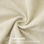 MIULEE Decorative Couch Throw Pillow Covers 20x20 Inch Cream White 2 Pack