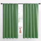 NICETOWN Blackout Curtains for Living Curtains, Froest Green, Set of 2, 52 by 63 Inch, Window Treatment Blackout Curtain Panels, Home Decor Thermal Insulated Solid Drapes for Bedroom
