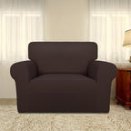 PureFit Super Stretch Sofa Slipcover – Spandex Non Slip Soft Couch Sofa Cover, Washable Furniture Protector with Non Skid Foam and Elastic Bottom for Kids, Pets (Oversized, Chocolate)