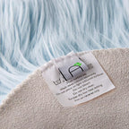 Ashler faux fur rug, Fluffy Shaggy Area Rug Ultra Soft 2.2 x 6 Feet Rectangle Fur Rug, Light Blue Fuzzy Rug Machine Washable Shag Rug, Nursery Decor Throw Rugs for Bedroom, kids room, Living Room
