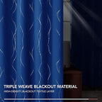 Deconovo Living Room Curtains 90 Inches Long, Blackout Curtains for Bedroom