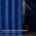Deconovo Living Room Curtains 90 Inches Long, Blackout Curtains for Bedroom