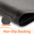 StepLively Door Mat Home Welcome Mats Outdoor and Indoor, Heavy-Duty Low-Profile Non-Slip Front Welcome Mat for Home Entrance, Outside Entry, Yard, Floor, Patio (32''x20'', Black)