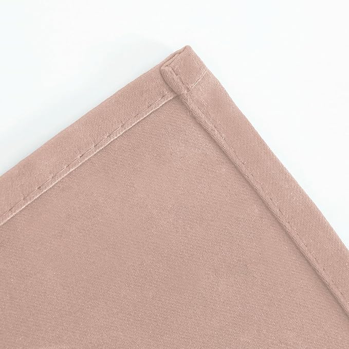 LEMOMO Blackout Curtains 66 x 84 inch/Blush Curtains Set of 2 Panels/Thermal Insulated Room Darkening Bedroom Curtains