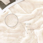 Exclusivo Mezcla Plush Fuzzy Fleece Bed Blanket Queen Size, Super Soft, Fluffy and Warm Blankets for Couch, Bed, All Season (Ivory, 90x90 inches)
