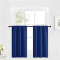 RYB HOME Cafe Blackout Curtains 30 inch Length, Short Window Curtain Tiers