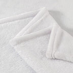 BEDELITE Fleece Blanket White Throw Blanket for Couch & Bed, Luxury Plush Cozy Fuzzy Blanket 50" x 70", Super Soft Warm Lightweight Fall Throw Blanket for Travel Camping