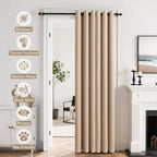 MIULEE Closet Curtain for Open Closet Without Door Grommet Top 34x80 Inches