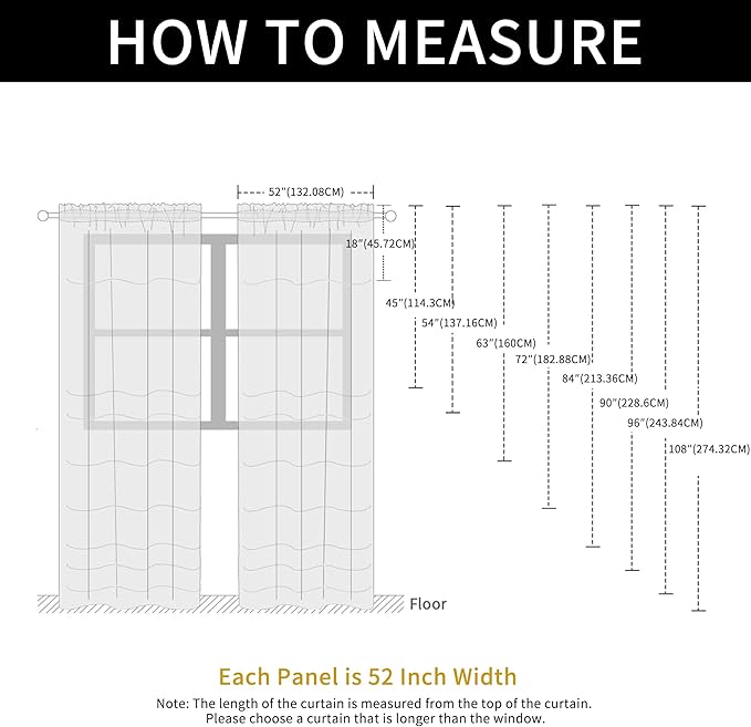 SpaceDresser Sheer Voile Window Treatment Rod Pocket Curtain Panels for Kitchen Bedroom Living Room Drapes Sunlight Filtering Privacy Semi Home Decor Assorted (Lavender, 52 W x 63 L)