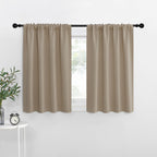 NICETOWN Blackout Curtains for RV Windows, Taupe, 29" by 20", 2 Panels, Room Darkening Window Curtain Panels, Easy-Care Solid Thermal Insulated Draperies/Drapes for Daughter Room
