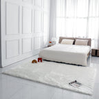 linmopm Faux Fur Rug White Sheepskin Shag 6x9 ft Rectangle