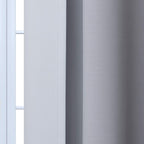 Yakamok Light Blocking Ombre Curtains, Greyish White and Black Gradient Color Curtains, Room Darkening Grommet Window Drapes for Bedroom(Black, 42x72 Inch, 2 Panels)