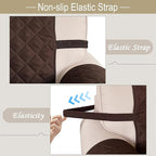 Reversible Couch Cover for 3 Cushion Couch Sofa Cover Washable for Pet Friendly with Elastic Straps Water Repellent(Sofa, Chocolate/Beige)