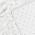 Deerhoo Large Shag Area Rugs 6 x 9, Plush Fuzzy Rugs for Living Room, Ultra Soft Fluffy Furry Rug for Bedroom, Indoor Carpet Nursery Rugs for Kids Room Home Decor, White