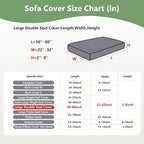 Couch Cushion Covers for Sofa Couch Covers Wear-Resistant Universal Sofa Cover Washable Stretch for Sectional Slipcovers (Texture-Green,Large Double Seat Cover)