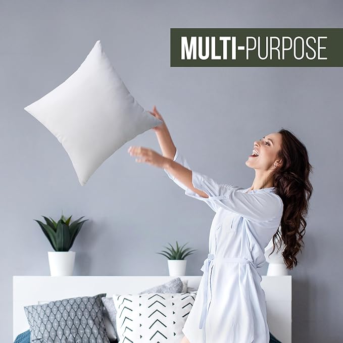 Utopia Bedding Throw Pillows, 18x18 Pillow Inserts, Pack of 1, White