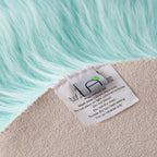Ashler faux fur rug, Fluffy Shaggy Area Rug Ultra Soft 2 x 3 Feet Sheepskin Fur Rug, Turquoise Fuzzy Rug Machine Washable Shag Rug, Nursery Decor Throw Rugs for Bedroom, kids room, Living Room