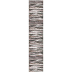Lansny Modern Abstract Runner Rug 2x10, Dark Light Brown White Washable Long Kitchen Runner Non-Slip Soft Hallway Rug Runner Thin Print Faux Wool Carpet for Entryway Bedroom Laundry Room Indoor