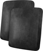 Leather Look Couch Cushion Covers Sofa Seat Slipcovers Sets Couches Furniture Protector for Sectional Armchair Loveseat Pets Kids Stretch Spandex Fabric (2 Cushion Sofa, Dark Grey)