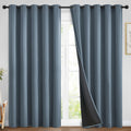 Yakamok Stone Blue 100% Blackout Curtains 84 Inches Long 70" Wide 2 Panel