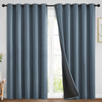 Yakamok Stone Blue 100% Blackout Curtains 84 Inches Long 70" Wide 2 Panel