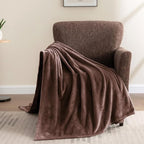 BEDELITE Fleece Blanket Brown Full Blankets for Couch & Bed, Luxury Plush Cozy Fuzzy Blanket 84" x 90", Super Soft Warm Lightweight Throw Blanket for Travel Camping