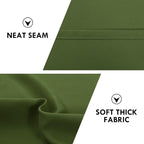 DWCN Blackout Curtains for Living Room Thermal Insulated, Energy Saving & Noise Reducing Bedroom Curtains, Olive Green, W 52x L 36 Inch, Set of 2 Rod Pocket Curtain Panels