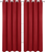 LEMOMO Blackout Curtains 52 x 84 inch/Bright Red Curtains Set of 2 Panels/Thermal Insulated Room Darkening Bedroom Curtains