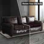 Leather Look Couch Cushion Covers Sofa Seat Slipcovers Sets Couches Furniture Protector for Sectional Armchair Loveseat Pets Kids Stretch Spandex Fabric (3 Cushion XL Sofa, Chocolate)