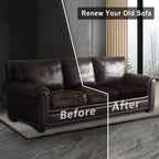 ANARACHON Leather Look Couch Cushion Covers Sofa Seat Slipcovers Sets Couches Furniture Protector for Sectional Armchair Loveseat Pets Kids Stretch Spandex Fabric (3 Cushion XL Sofa, Chocolate)