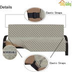 Easy-Going Futon Sofa Slipcover Reversible Sofa Cover Armless Couch Cover Water Resistant Pets, Kids, Children, Dog, Cat (Beige/Beige)