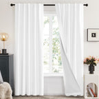 Deconovo Blackout Curtains for Bedroom, Living Room Curtains 84 Inches Long