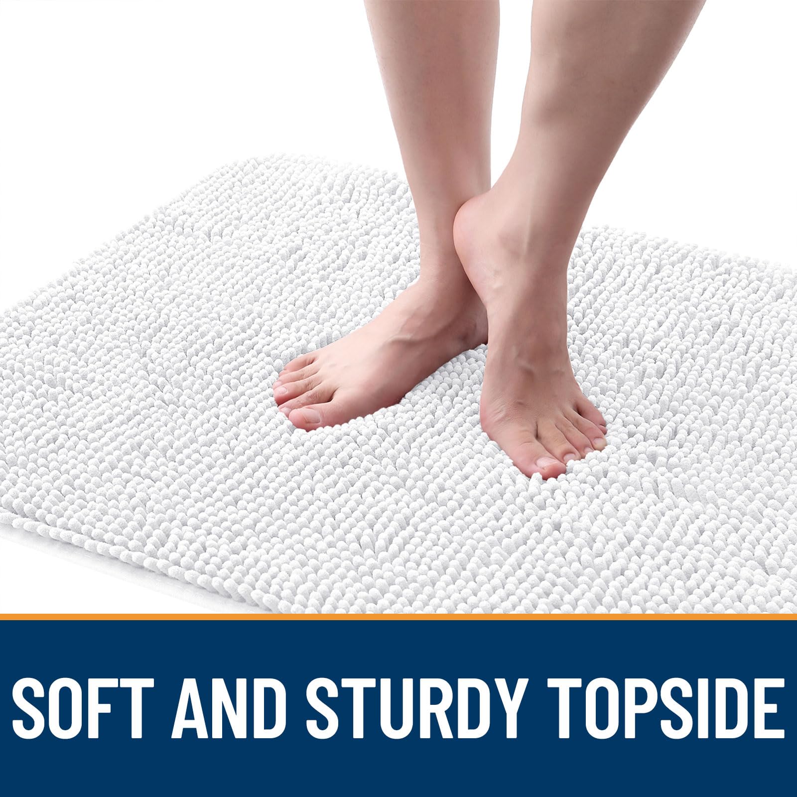 OLANLY Dog Door Mat for Muddy Paws 45x27, Super Absorbent Chenille Mud Mat