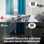 BGment Blackout Curtains - Grommet Thermal Insulated Room Darkening Bedroom and Living Room Curtains, Set of 2 Panels (42 x 63 Inch, Peacock Blue)