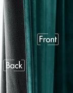 MIULEE Velvet Curtains 90 inches 2 Panels Luxury Blackout Curtains for Bedroom Living Room Thermal Insulated Home Decor Super Soft Elegant Christmas Window Drapes Rod Pocket & Back Tab, Emerald Green