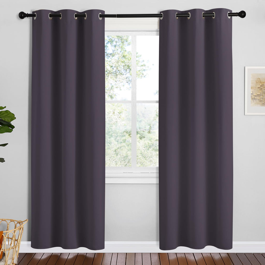 NICETOWN Navy Blackout Curtains for Kid's Room 34" Wide x 72" Long 2 Panels