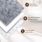 TWINNIS Super Soft Shaggy Rugs Fluffy Carpets 9x12 Feet, Indoor Modern Plush Area Rugs for Living Room Bedroom Kids Room Nursery Home Decor, Upgrade Anti-Skid Rectangular Fuzzy Rug, Grey