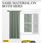 NICETOWN Window Curtains Blackout Drapes - Thermal Insulated Solid Rod Pocket Blackout Curtains/Draperies for Living Room (Greyish Green, One Pair, 52 by 63-Inch)